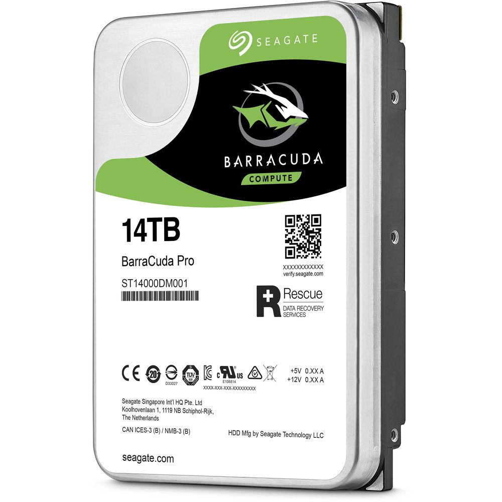 Seagate 14TB BarraCuda Pro 7200 rpm SATA III 3.5" Internal HDD