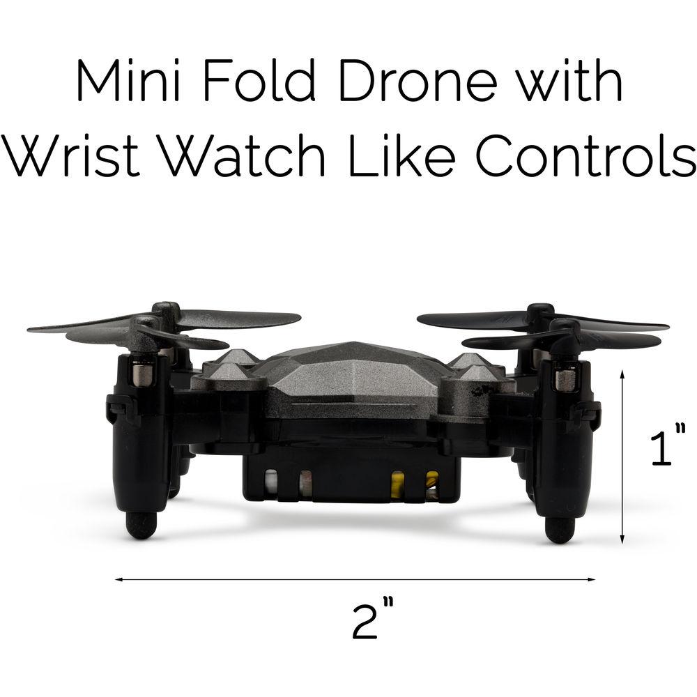 Top Race Foldable Quadcopter Mini Drone with Wrist Watch Design Transmitter
