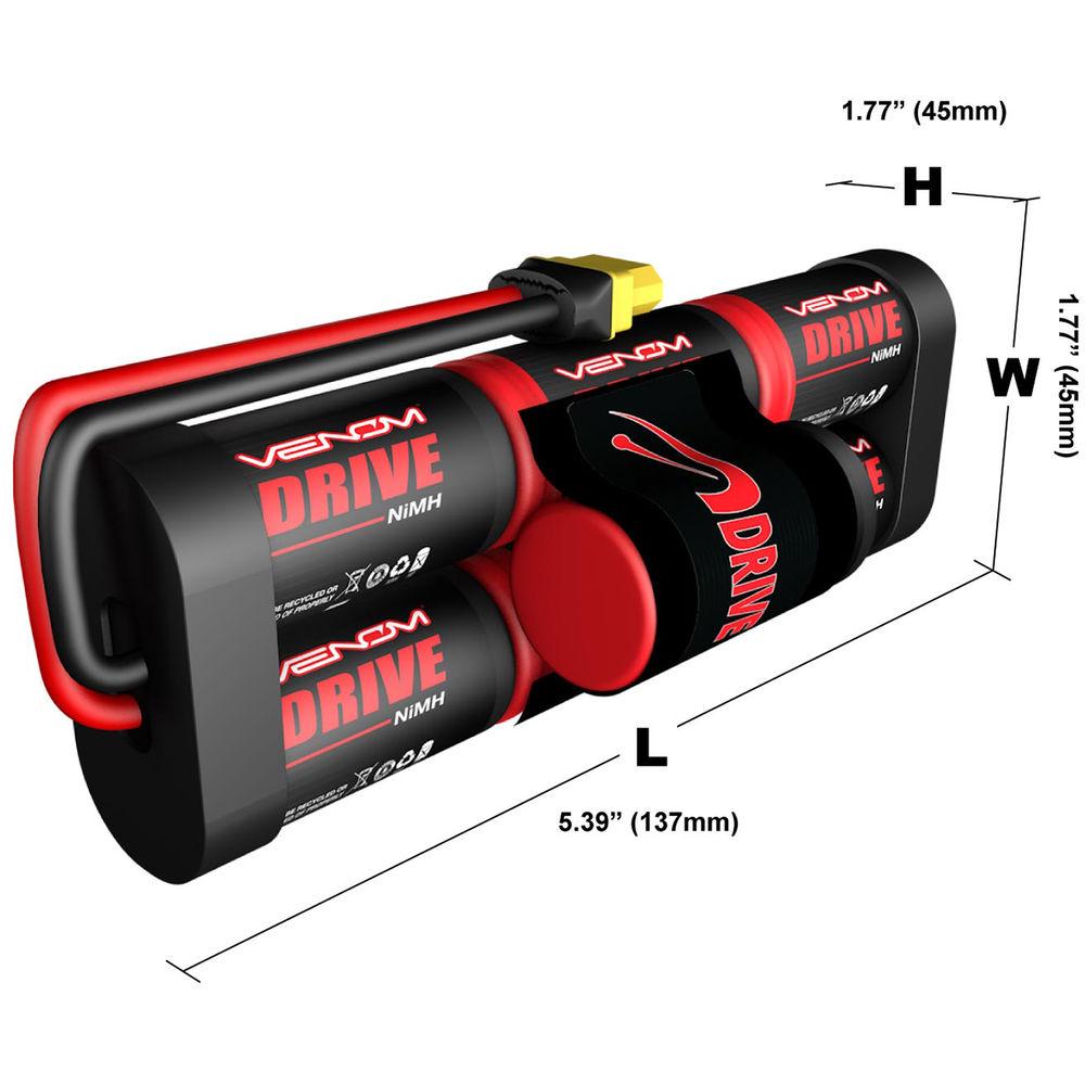 Venom Group Venom 8.4V 3000mAh 7 Cell Hump Pack NiMH Battery With Universal Plug System