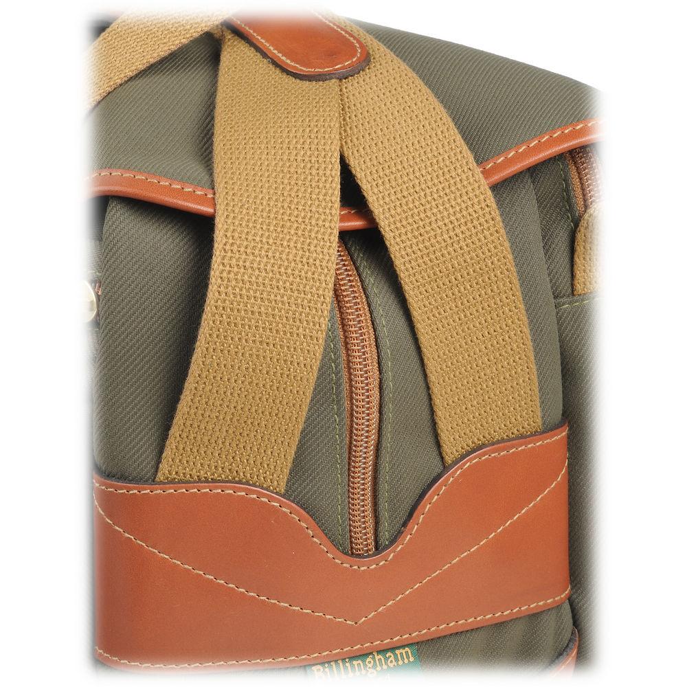 Billingham 225 Shoulder Bag Sage Green with Tan Leather Trim