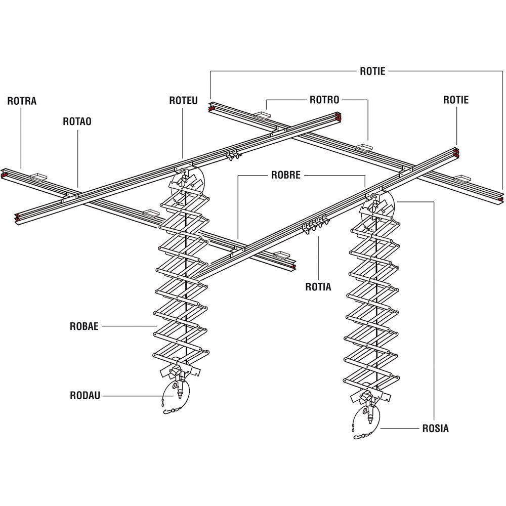 Foba ROTOA Mini-Kit Ceiling Rail System - 10 x 10