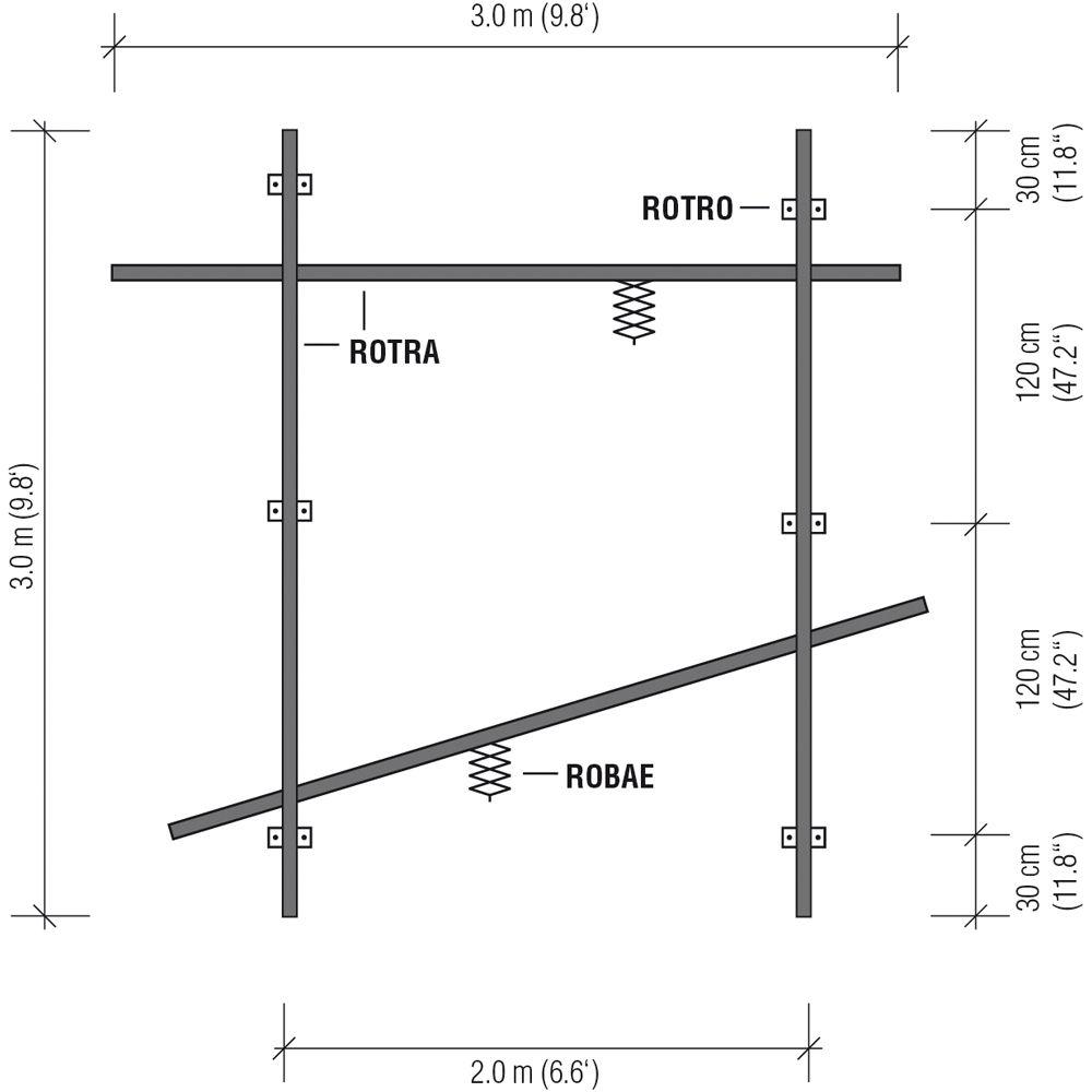 Foba ROTOA Mini-Kit Ceiling Rail System - 10 x 10