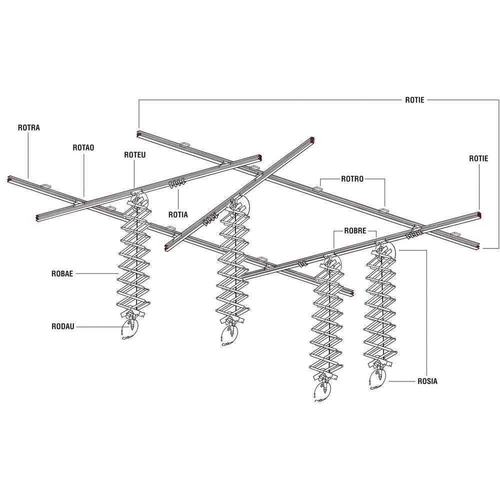 Foba ROTOU Maxi-Kit Ceiling Rail System - 10 x 20