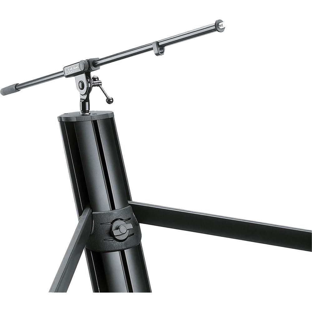 K&M 18860 Spider-Pro Double-Tier Keyboard Stand with Microphone Boom Connection and Tilt Action
