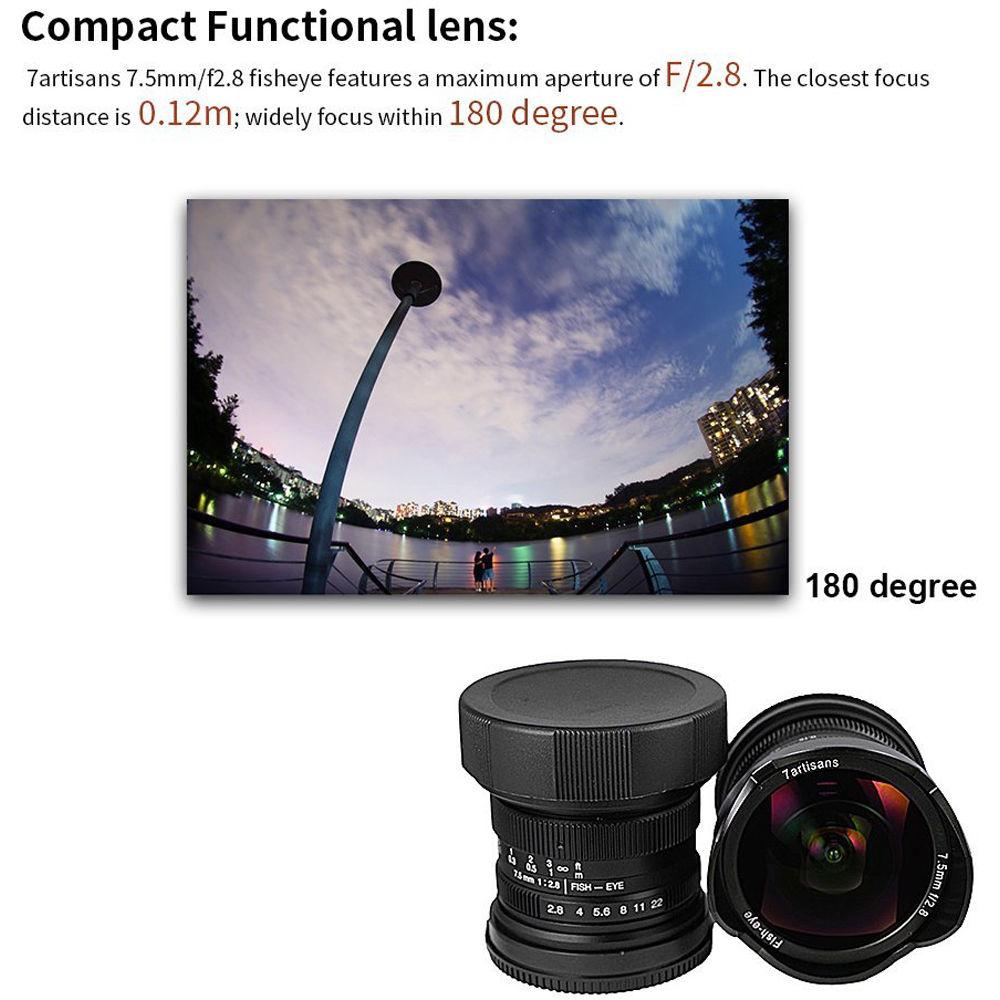 7artisans Photoelectric 7.5mm f 2.8 Fisheye Lens for Fujifilm X, 7artisans, Photoelectric, 7.5mm, f, 2.8, Fisheye, Lens, Fujifilm, X