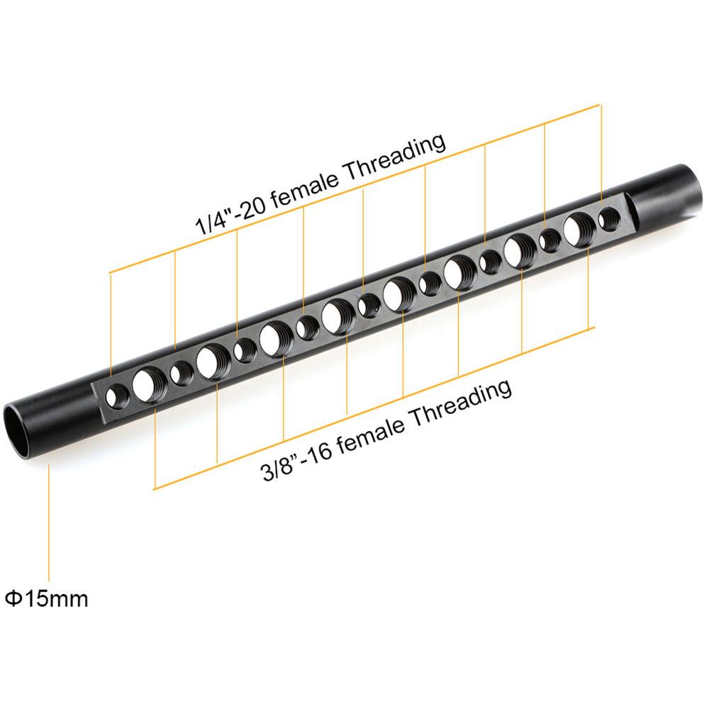 CAMVATE 15mm Cheese Rod with 1 4" & 3 8" Threaded Holes for DSLR Rigs Camera Video Cage