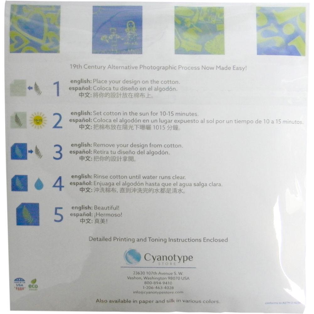 Cyanotype Store Cyanotype Cotton Squares - 6 x 6"