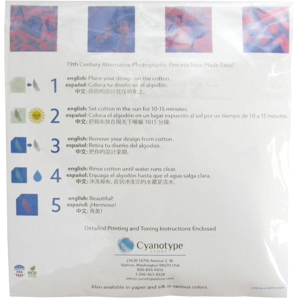 Cyanotype Store Cyanotype Cotton Squares - 8 x 8"