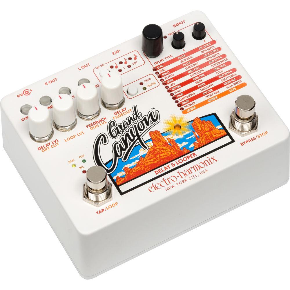 Electro-Harmonix Grand Canyon Delay and Looper Pedal for Electric Guitarists