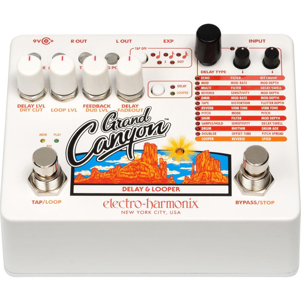 Electro-Harmonix Grand Canyon Delay and Looper Pedal for Electric Guitarists