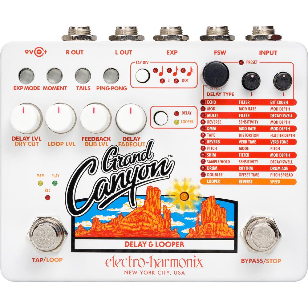 Electro-Harmonix Grand Canyon Delay and Looper Pedal for Electric Guitarists