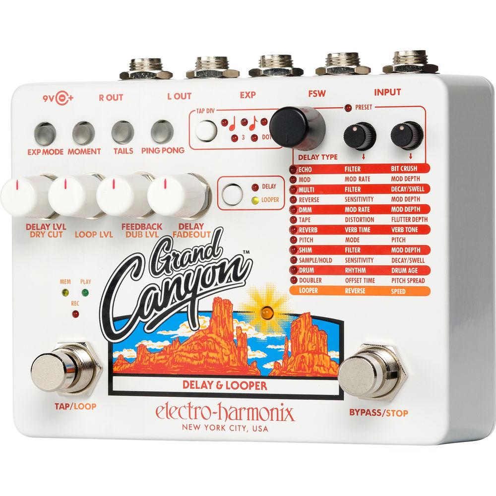 Electro-Harmonix Grand Canyon Delay and Looper Pedal for Electric Guitarists
