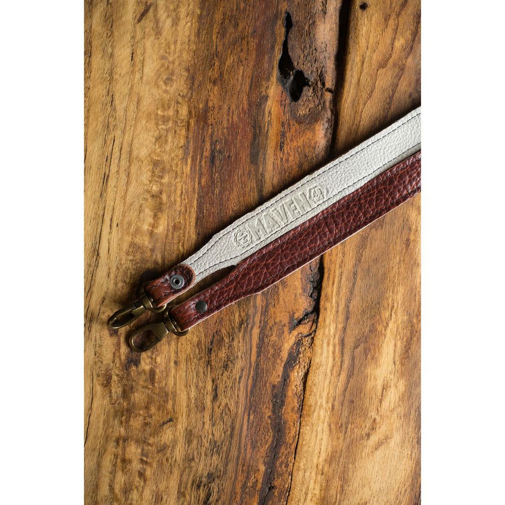 HoldFast Gear 46" Maven Classic American Bison Leather Camera Strap with Universal Clip