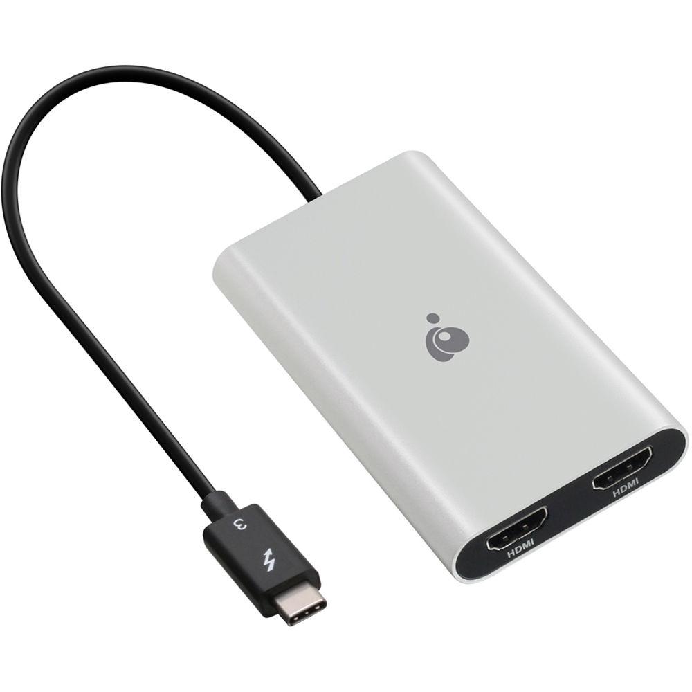 IOGEAR Thunderbolt 3 Male to Dual 4K HDMI Adapter Female