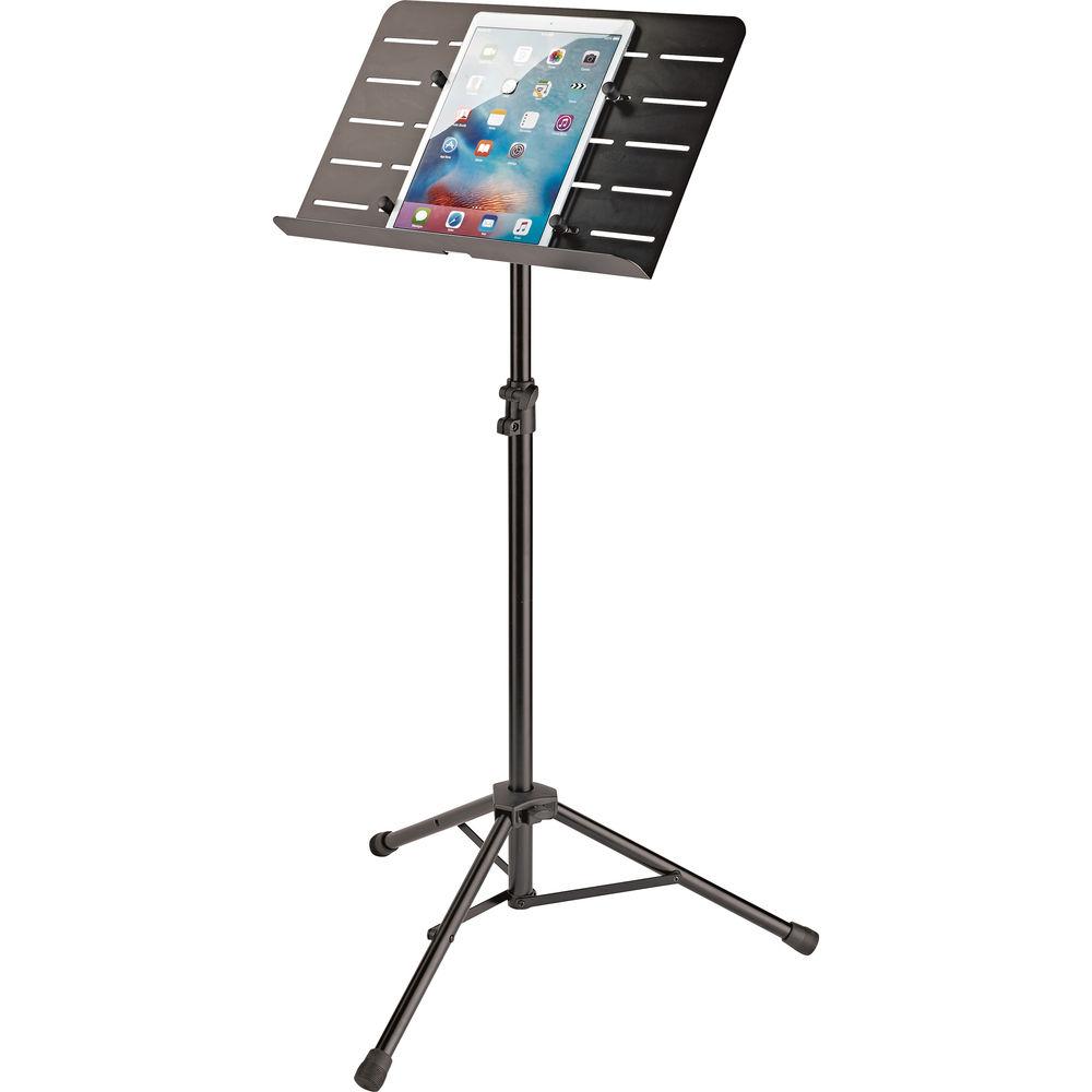 K&M Orchestra Music Stand with Tablet Holder