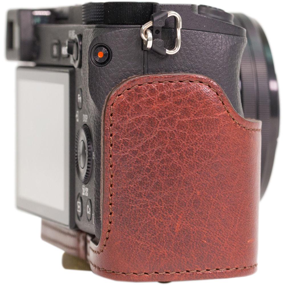 MegaGear Ever Ready Genuine Leather Case and Strap for Sony a6000 a6300 with 16-50mm