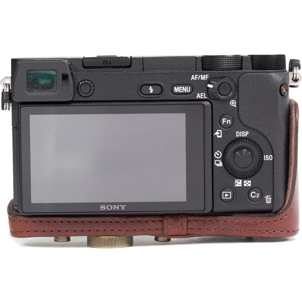 MegaGear Ever Ready Genuine Leather Case and Strap for Sony a6000 a6300 with 16-50mm