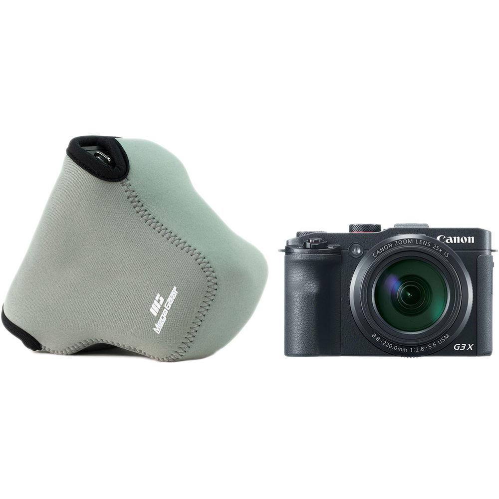 MegaGear Ultra-Light Neoprene Camera Case with Carabiner for Canon PowerShot G3 X