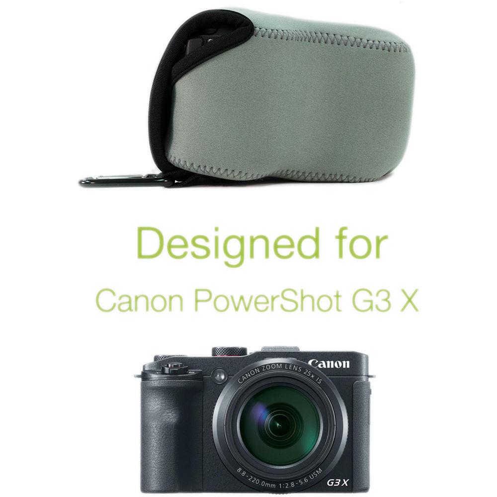 MegaGear Ultra-Light Neoprene Camera Case with Carabiner for Canon PowerShot G3 X