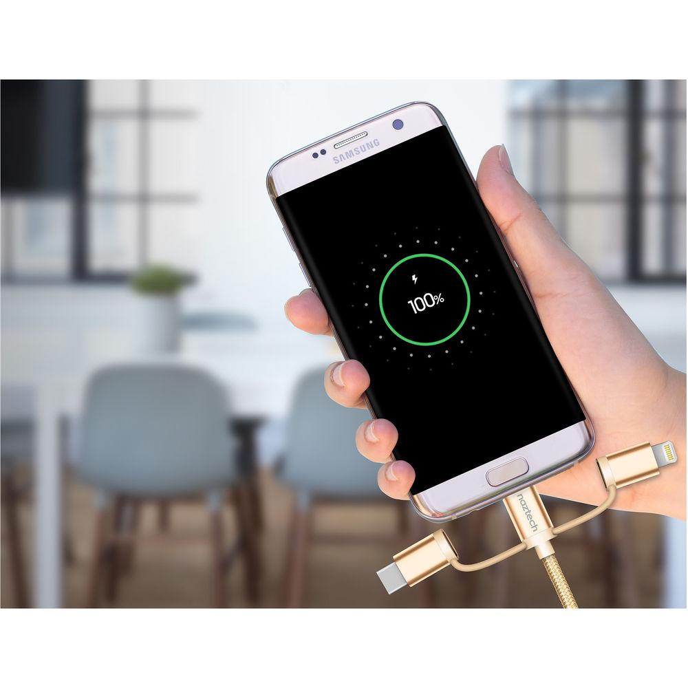 Naztech Braided 3-in-1 Hybrid USB Cable