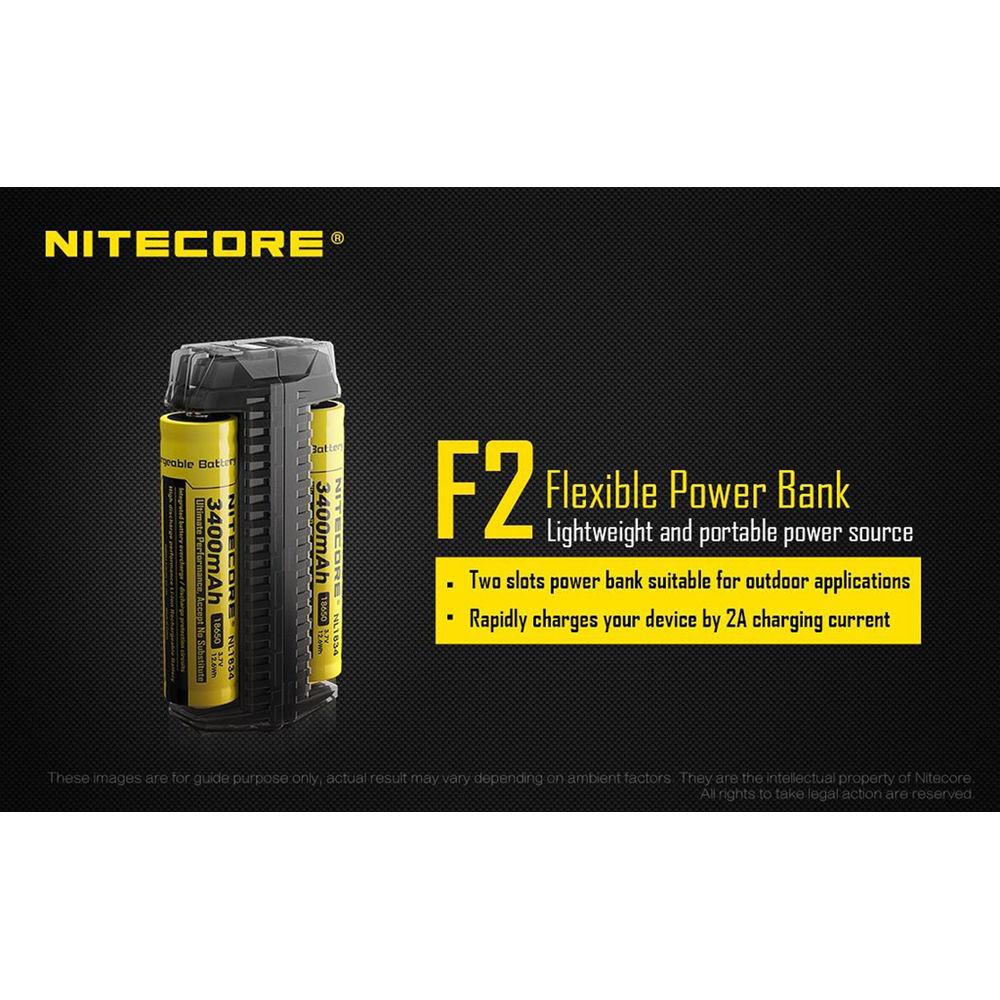 Nitecore F2 Flexible Power Bank for Various Li-Ion Batteries