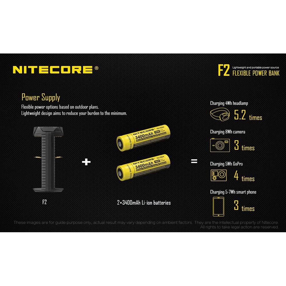 Nitecore F2 Flexible Power Bank for Various Li-Ion Batteries