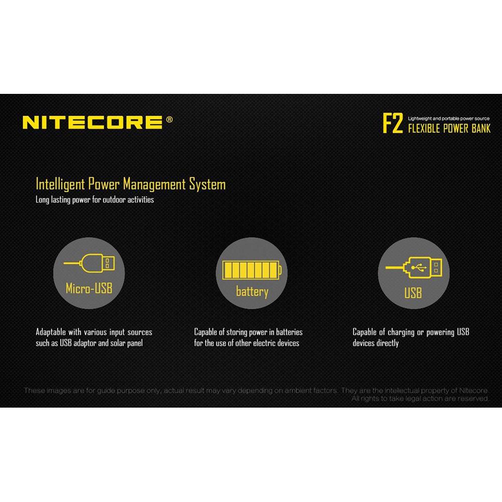 Nitecore F2 Flexible Power Bank for Various Li-Ion Batteries