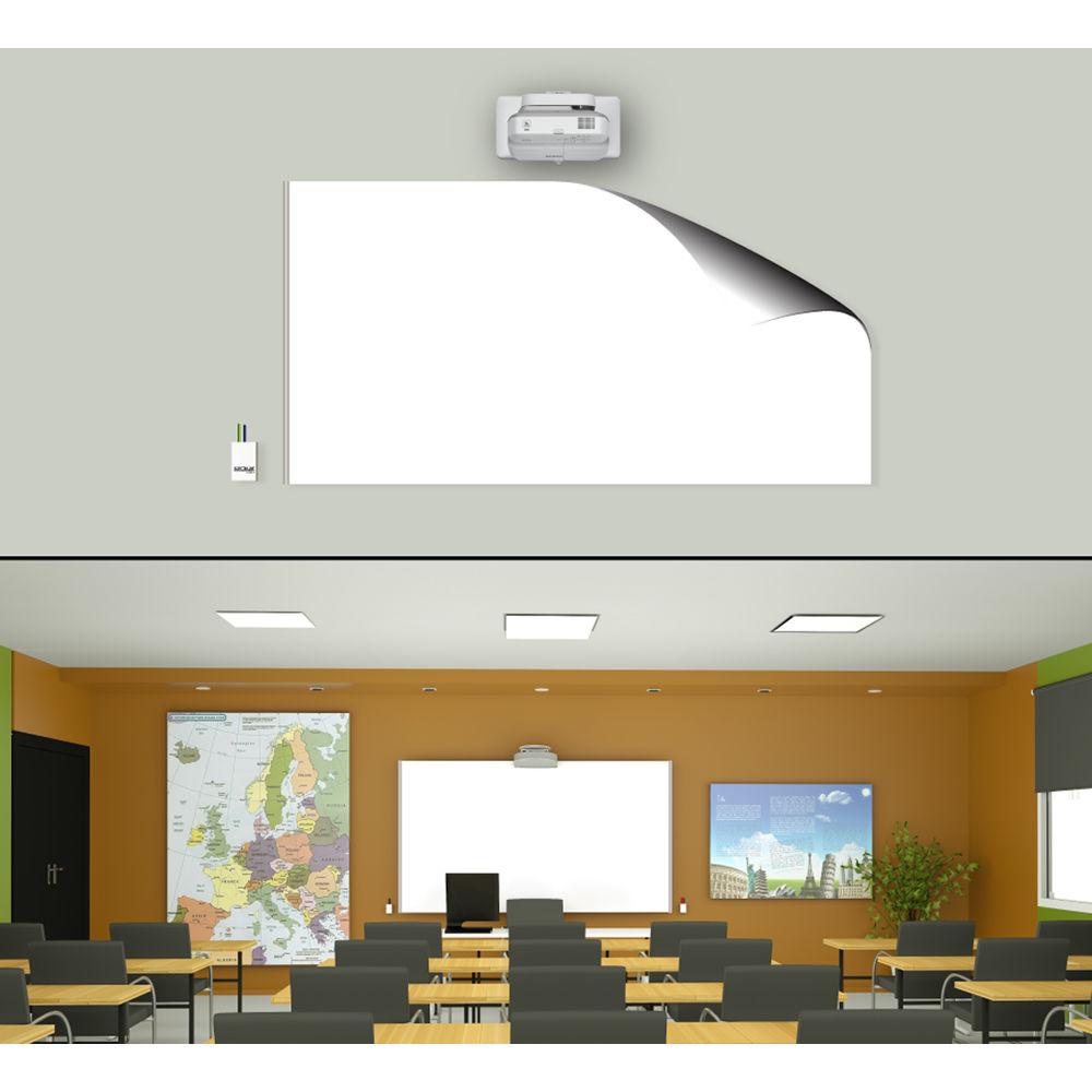 Screenline SA434PFR ScreenApp 122 x 432" Whiteboard Adhesive Film Screen