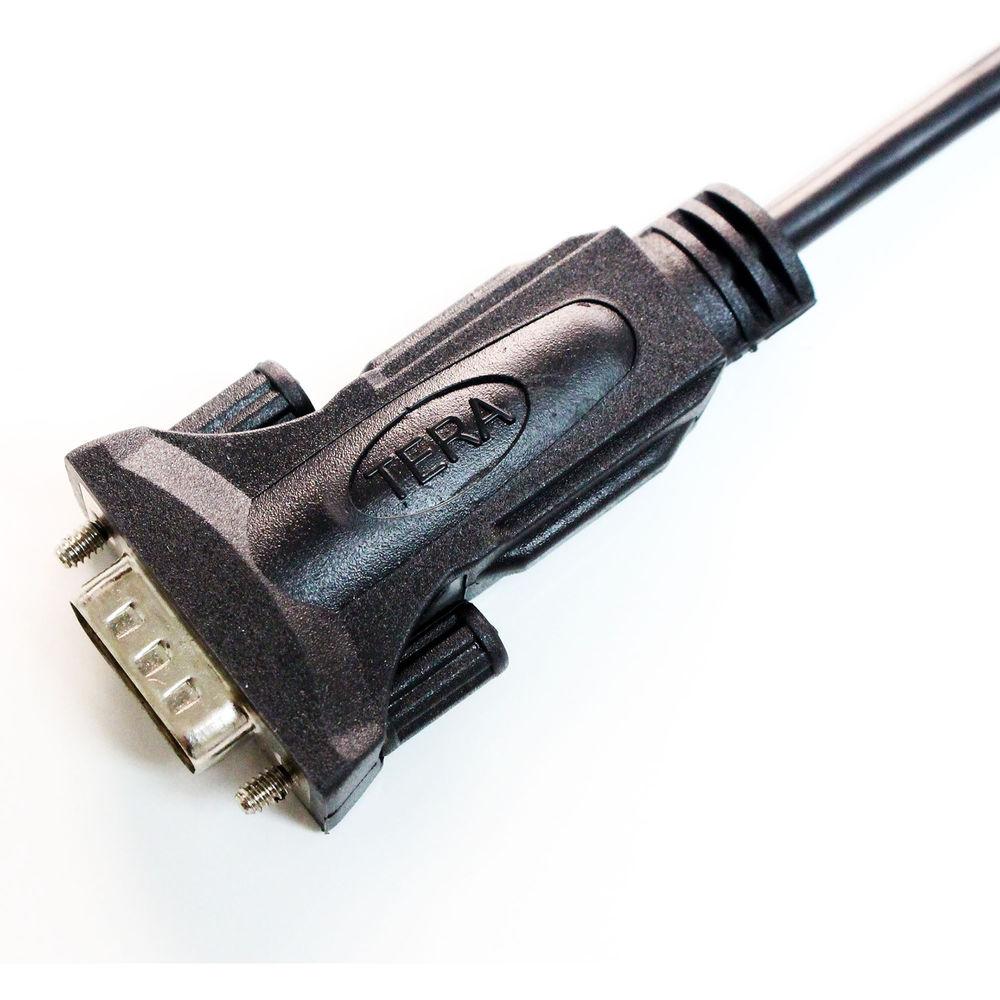 Tera Grand USB 2.0 to 9-Pin Sub-D RS232 Serial Adapter Cable with FTDI Chipset and Thumbscrews