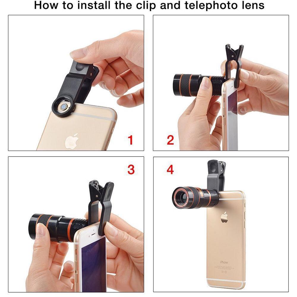 Apexel 4-in-1 Cell Phone Camera System