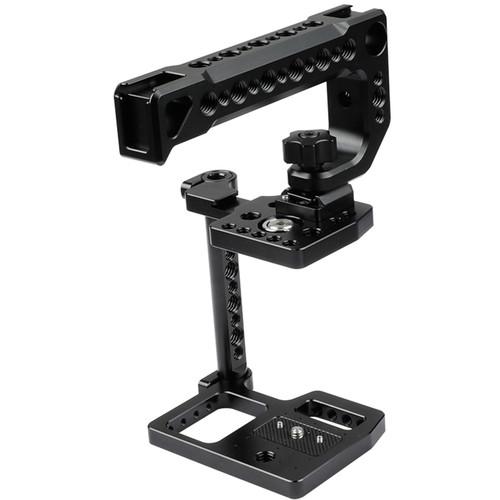 CAMVATE Cage Kit with Top Cheese Handle and Shoe Mount for Blackmagic Pocket Cinema Camera 4K