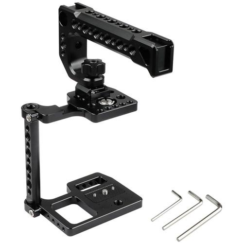 CAMVATE Cage Kit with Top Cheese Handle and Shoe Mount for Blackmagic Pocket Cinema Camera 4K