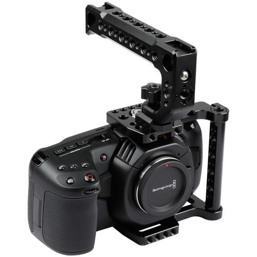CAMVATE Cage Kit with Top Cheese Handle and Shoe Mount for Blackmagic Pocket Cinema Camera 4K