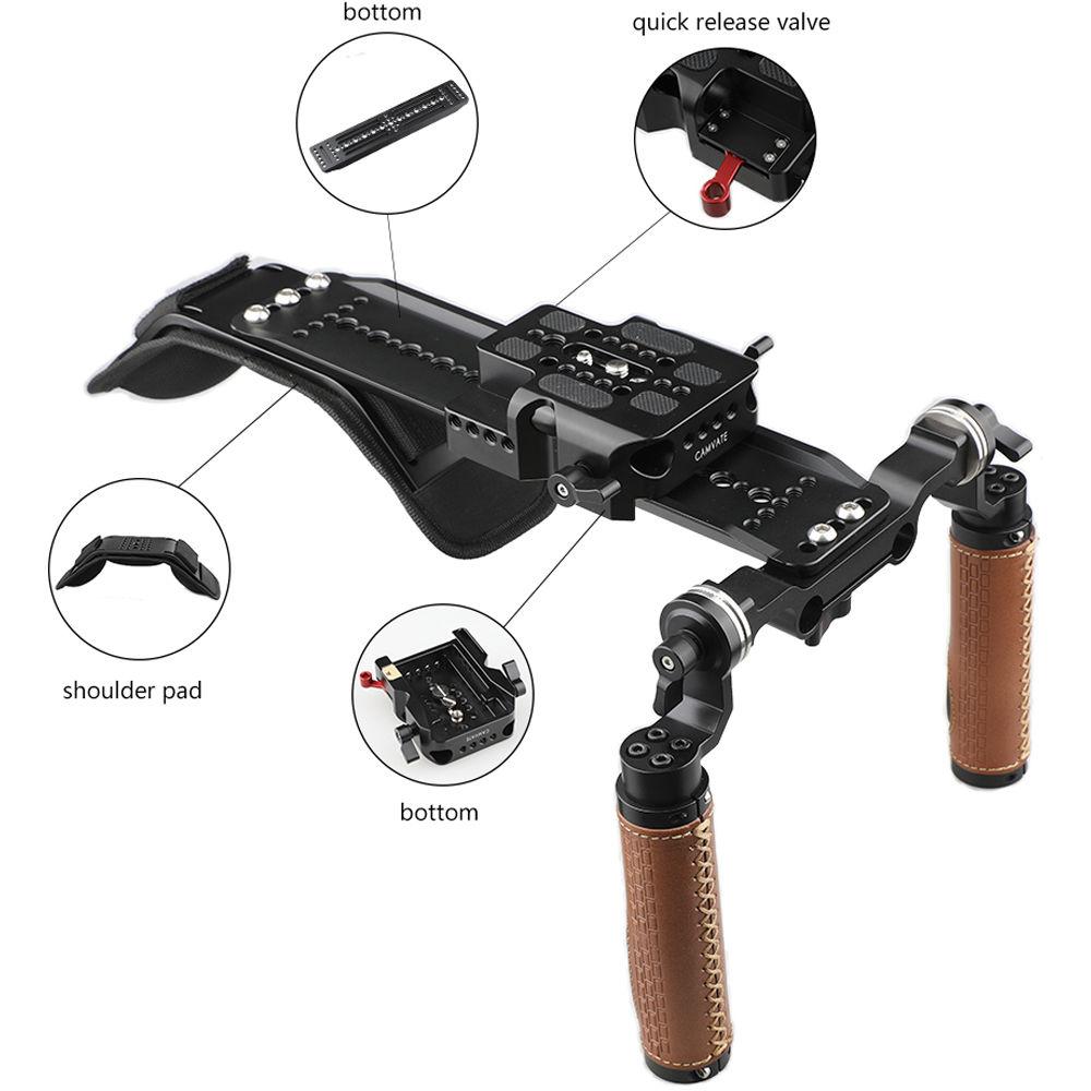 CAMVATE Shoulder Rig Handle Kit for Select Cameras