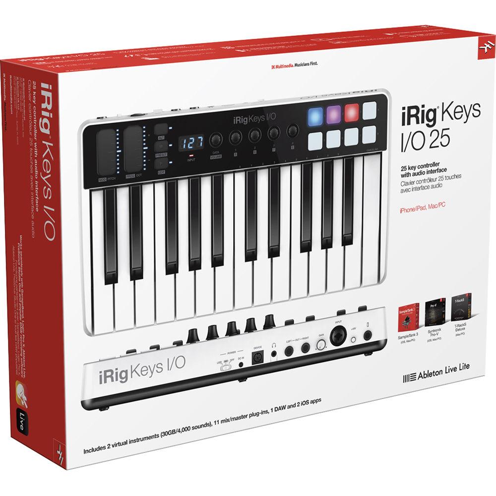 IK Multimedia iRig Keys I O - Controller Audio Interface for iPhone, iPad, and Mac Windows