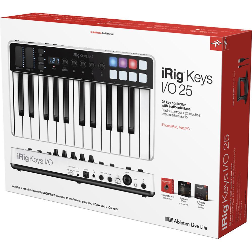 IK Multimedia iRig Keys I O - Controller Audio Interface for iPhone, iPad, and Mac Windows