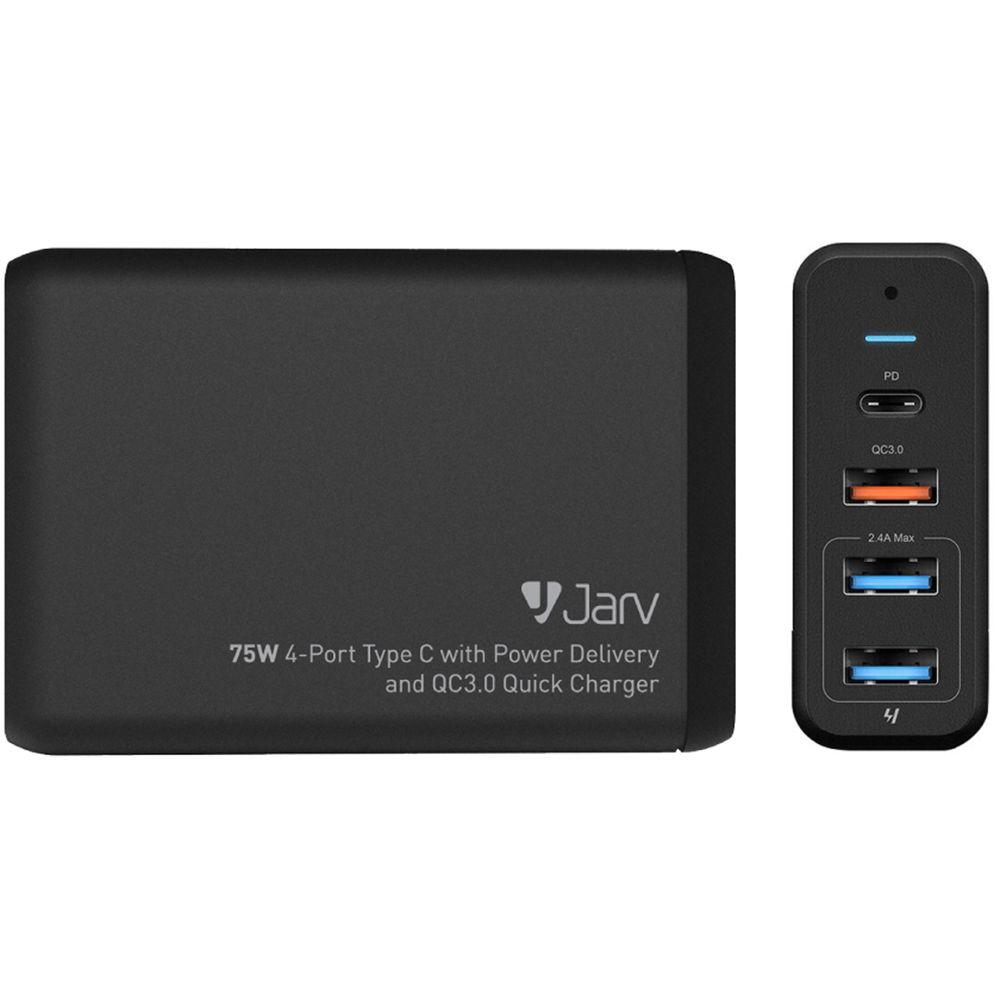 JarvMobile 75W 4-Port USB Type-C Smart Desktop Charger