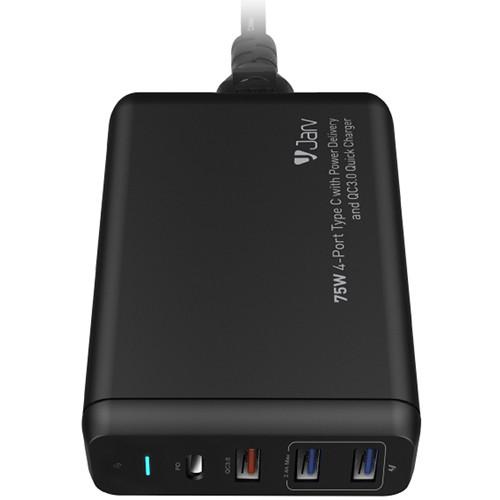 JarvMobile 75W 4-Port USB Type-C Smart Desktop Charger