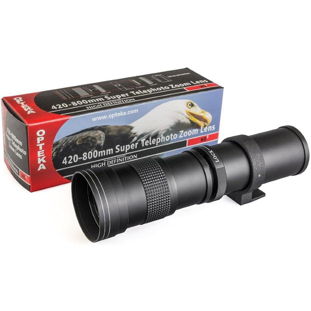 Opteka 420-800mm f 8.3 HD Telephoto Zoom Lens for T Mount