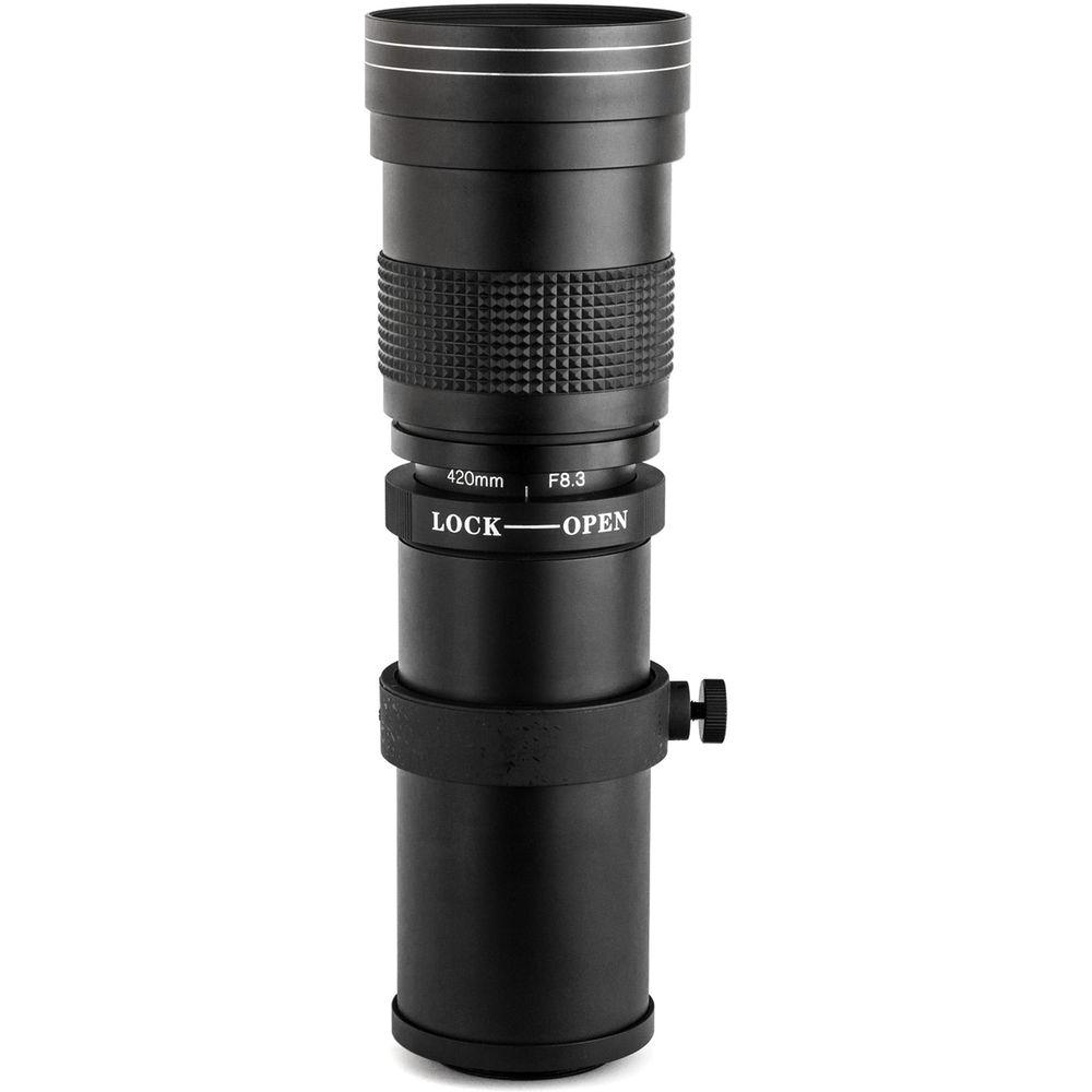 Opteka 420-800mm f 8.3 HD Telephoto Zoom Lens for T Mount