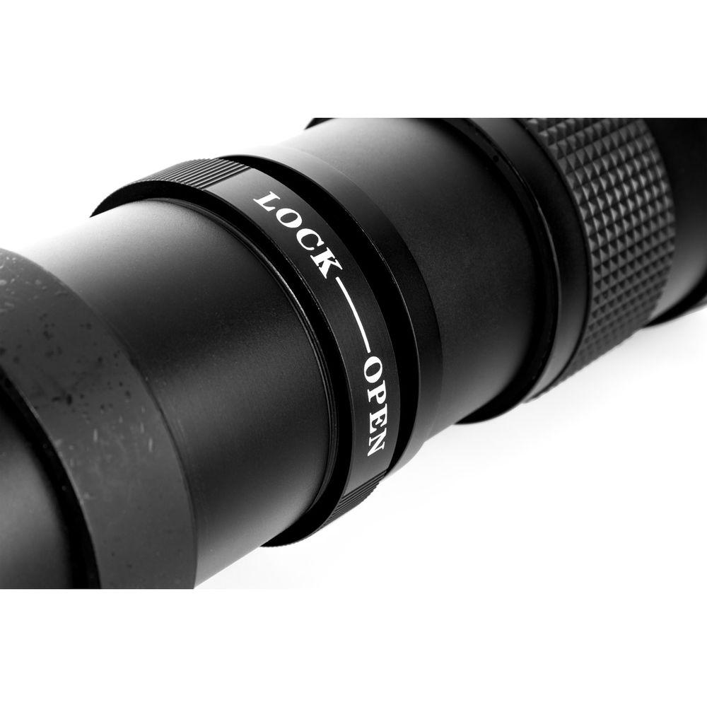 Opteka 420-800mm f 8.3 HD Telephoto Zoom Lens for T Mount