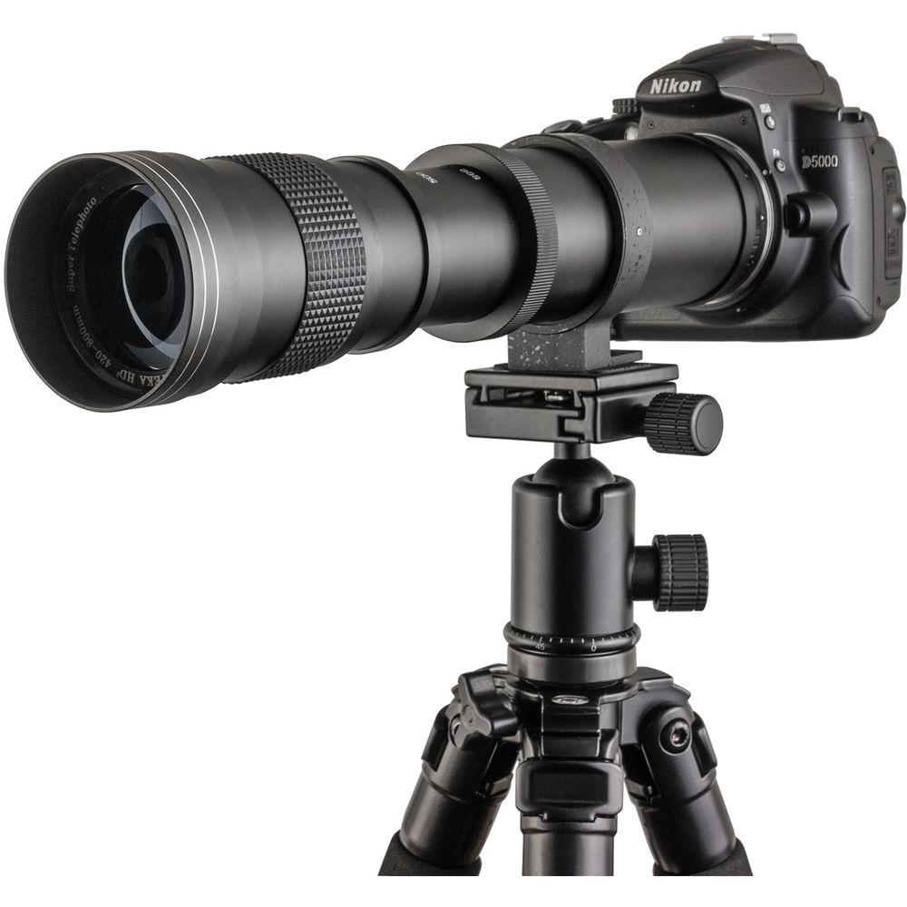 Opteka 420-800mm f 8.3 HD Telephoto Zoom Lens for T Mount
