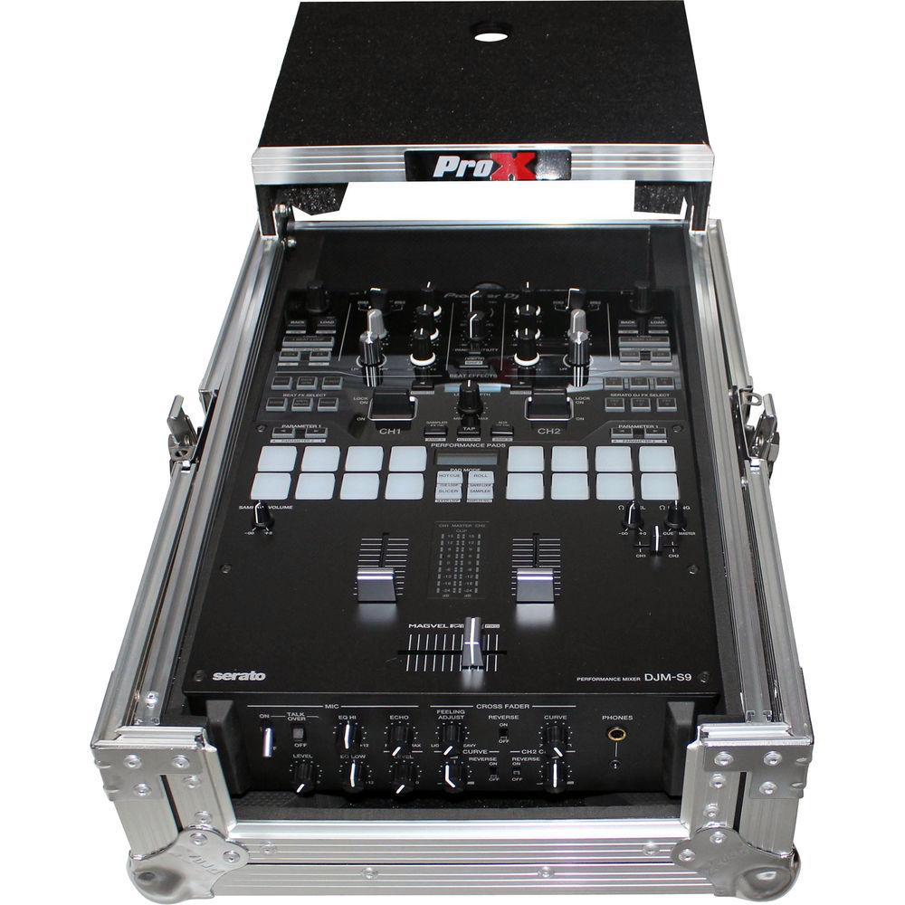 ProX XS-DJMS9LT Flight Case with Sliding Laptop Shelf for Pioneer DJM-S9 Mixer