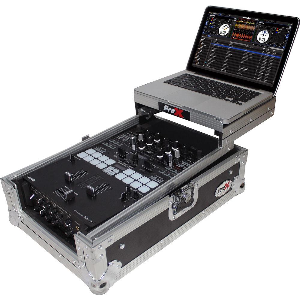 ProX XS-DJMS9LT Flight Case with Sliding Laptop Shelf for Pioneer DJM-S9 Mixer