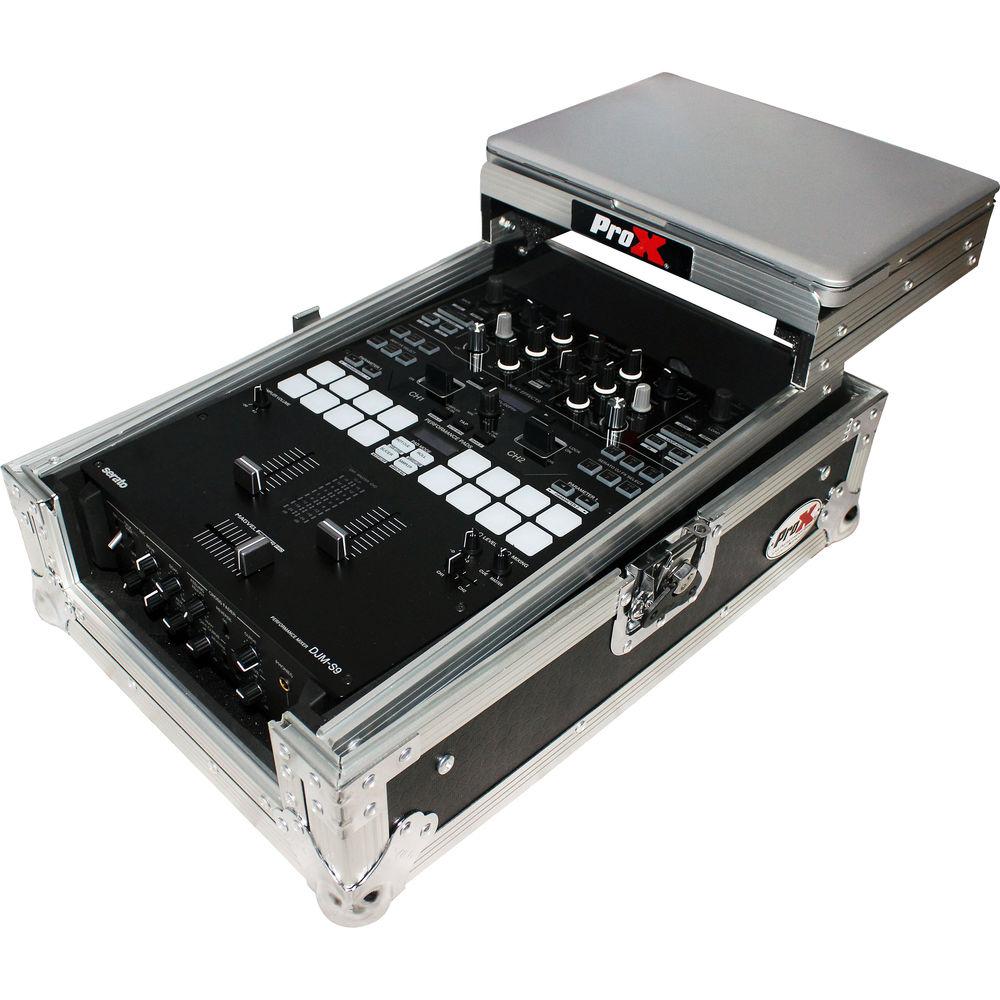 ProX XS-DJMS9LT Flight Case with Sliding Laptop Shelf for Pioneer DJM-S9 Mixer