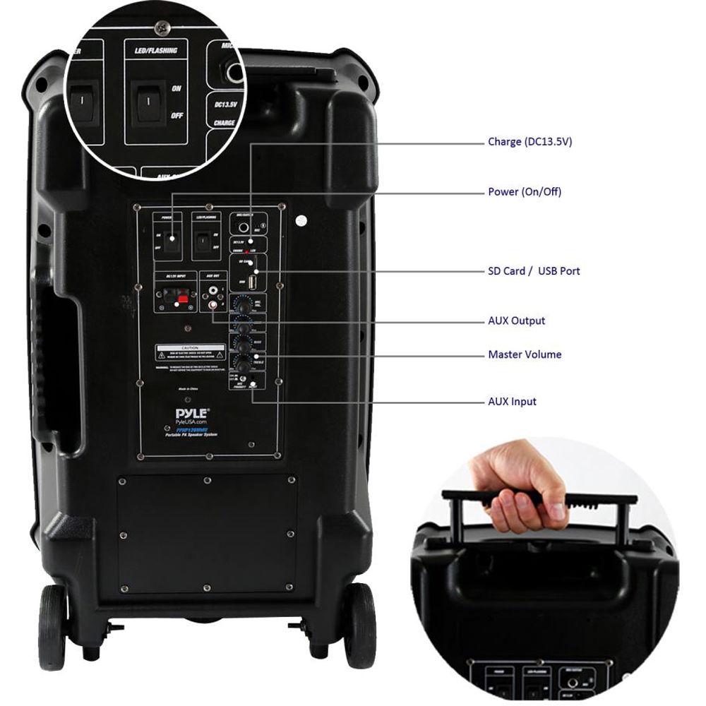 Pyle Pro PPHP126WMU Portable PA Speaker and Microphone System