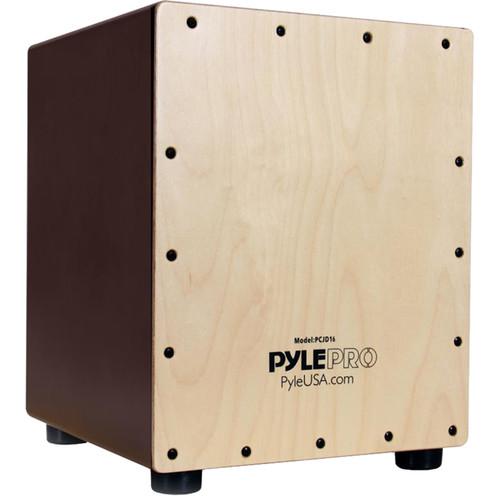 Pyle Pro Stringed Wooden Jam Cajon Percussion Box with Sound Hole