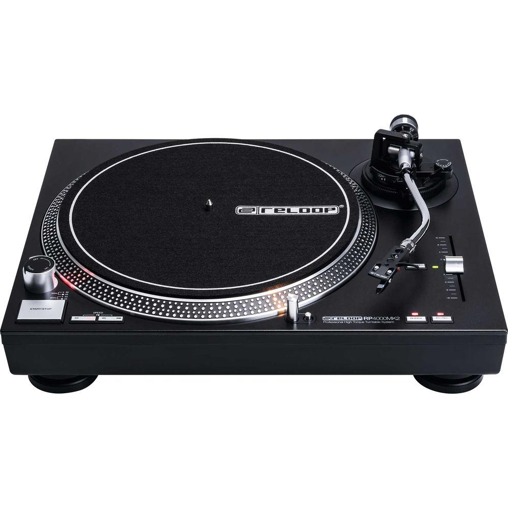 Reloop RP-4000 MK2 Quartz-Driven DJ Turntable with High-Torque Direct Drive