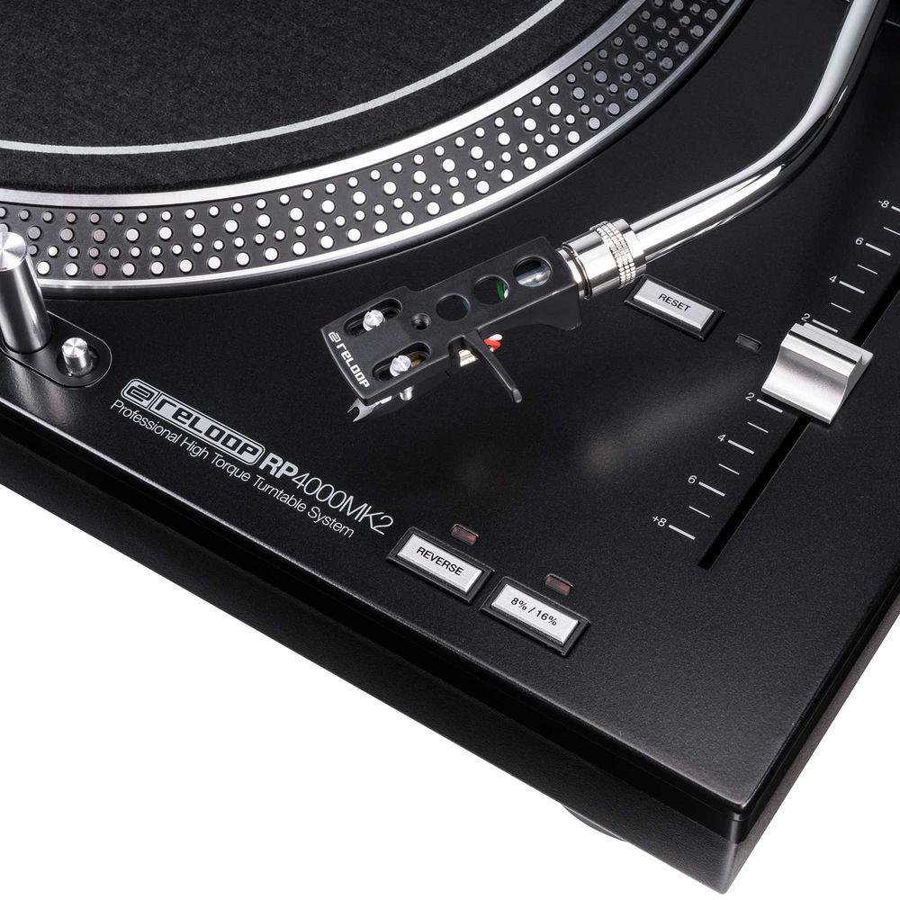 Reloop RP-4000 MK2 Quartz-Driven DJ Turntable with High-Torque Direct Drive
