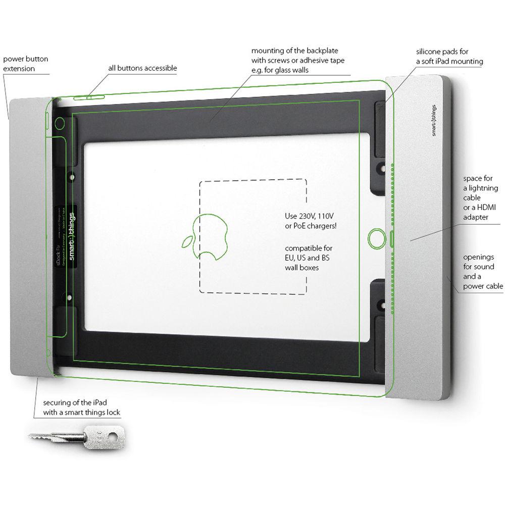 smart things solutions sDock Fix Lockable Wall Mount for Select 9.7" iPads